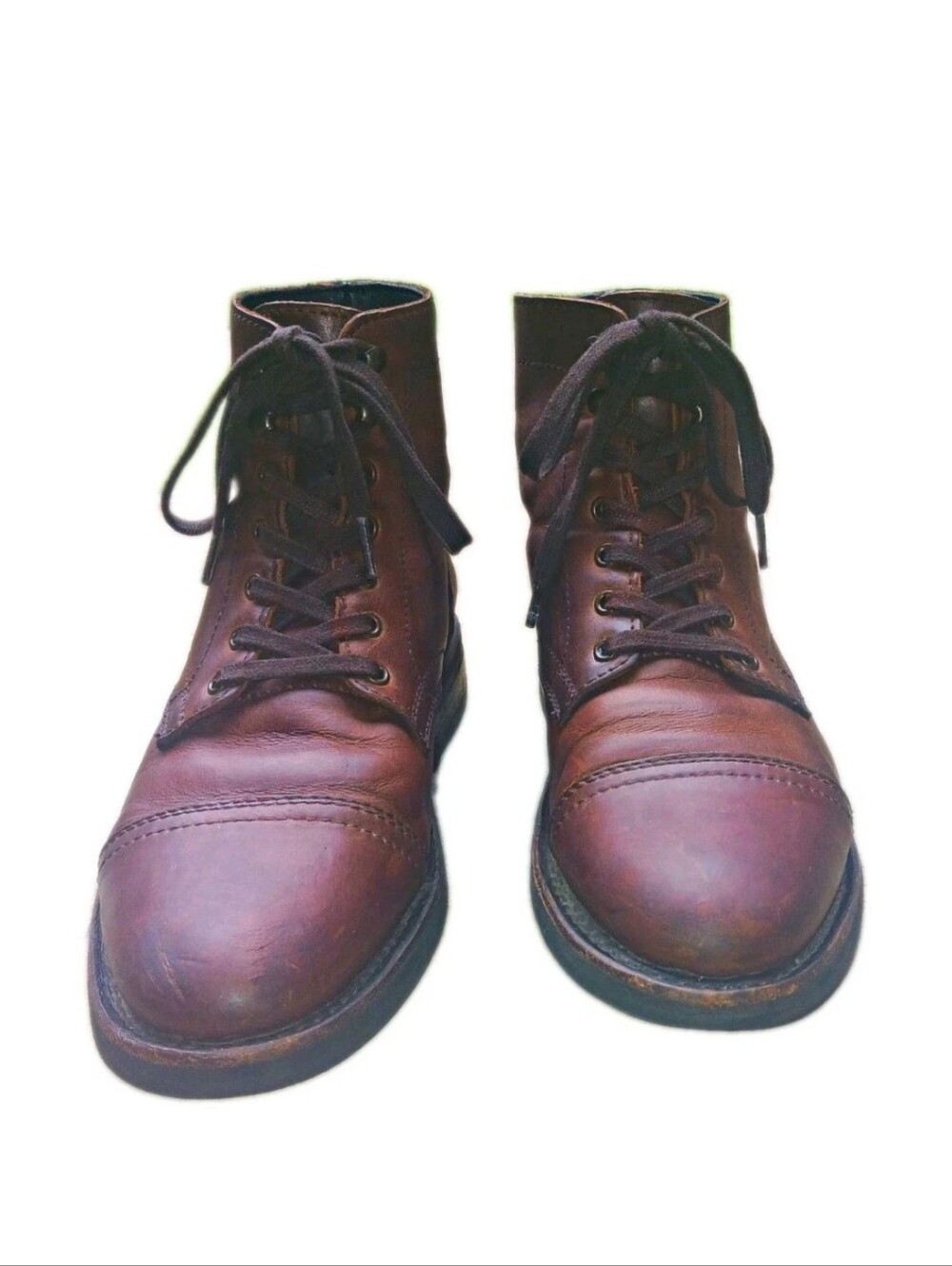 Thursday Boots Co Men's Captain Brown Leather Lace-Up Boots Sz 7.5